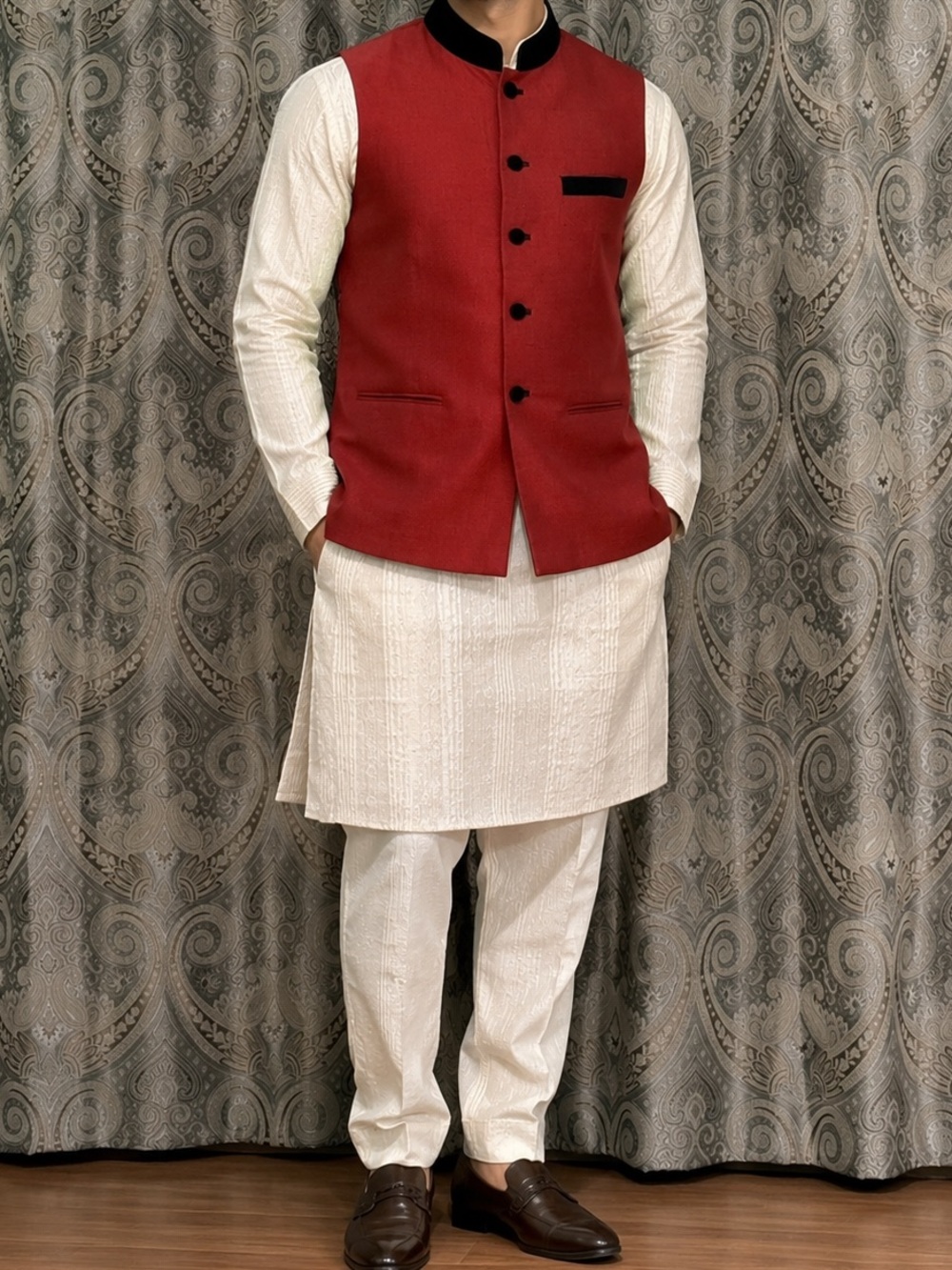 Mens 3 piece sherwani suit